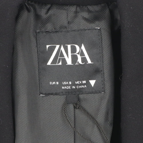 Zara Men's Black Slim Fit Blazer S Classic Mid-Length Jacket