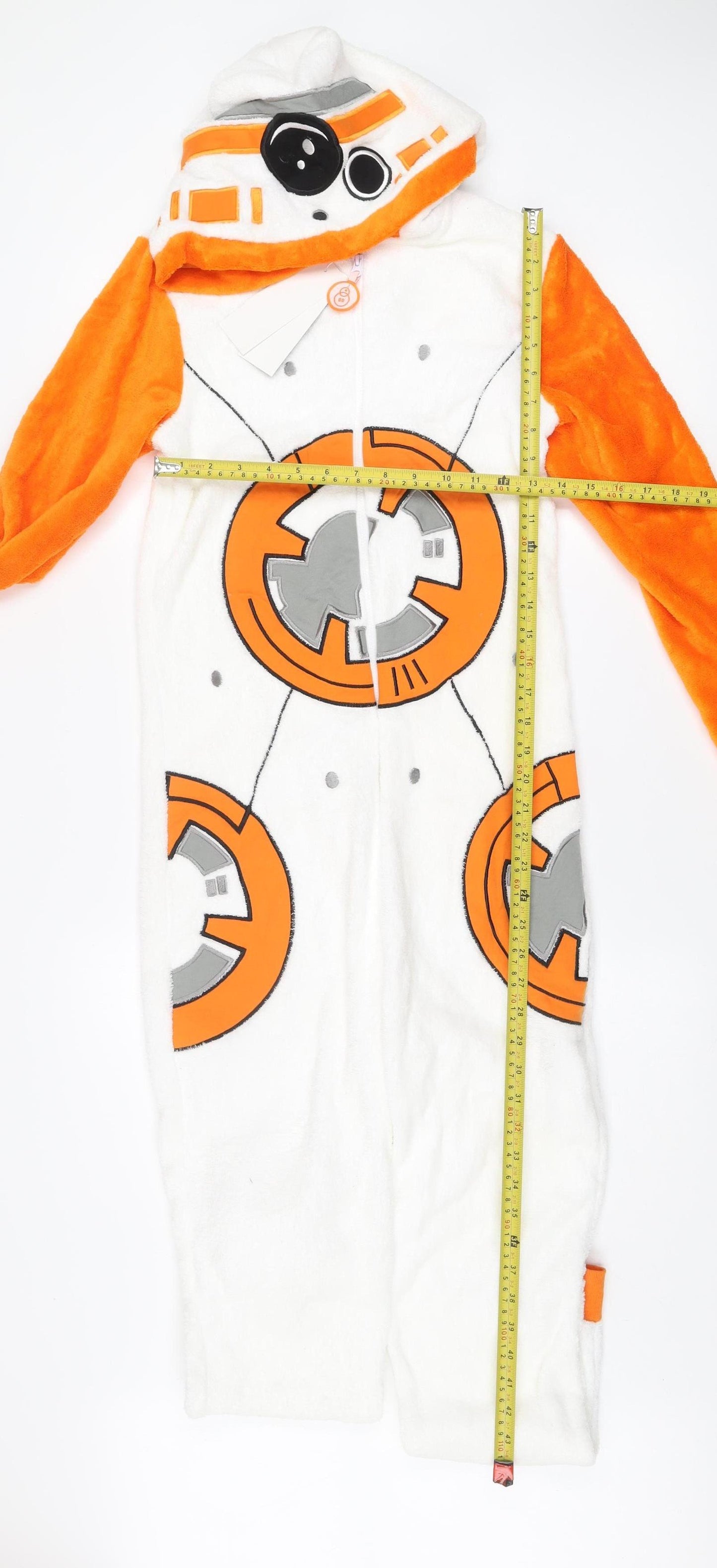 Star Wars Boys White and Orange BB-8 Fleece One Piece 13-14 Years