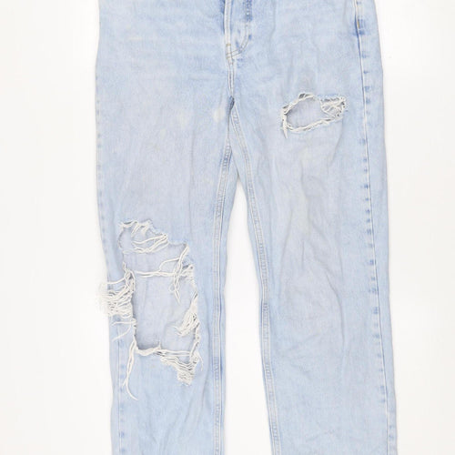 Primark Women’s Light Blue Distressed Boyfriend Jeans Size 10