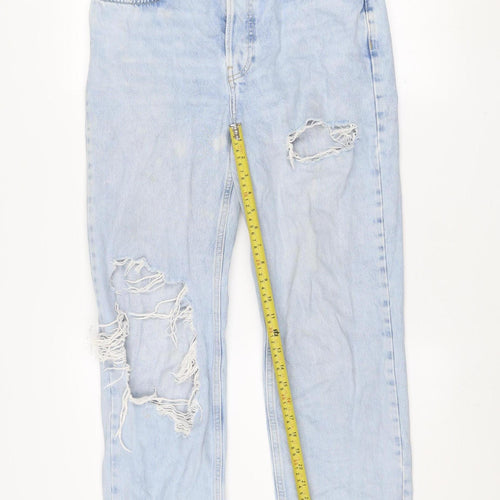 Primark Women’s Light Blue Distressed Boyfriend Jeans Size 10