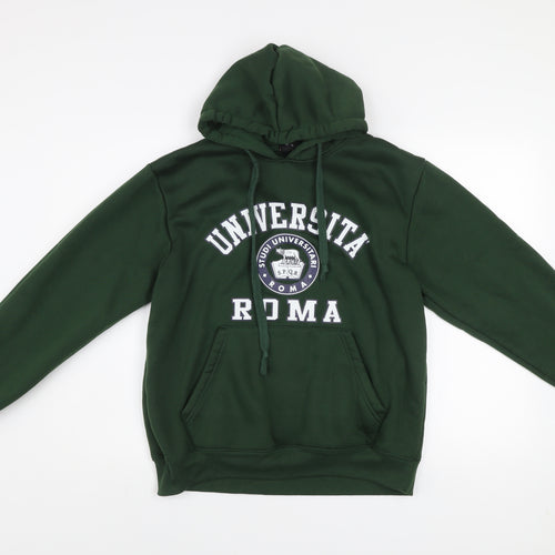 CHIP Men's Green Universita Roma Pullover Hoodie L Regular Fit