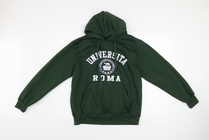 CHIP Men's Green Universita Roma Pullover Hoodie L Regular Fit