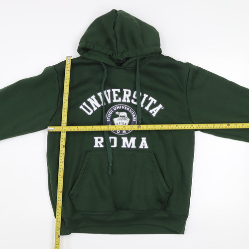 CHIP Men's Green Universita Roma Pullover Hoodie L Regular Fit