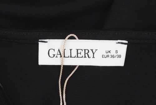 Gallery Women's Black Long Sleeve Polyester Blouse Size S