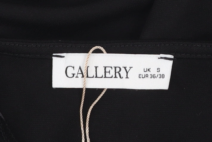 Gallery Women's Black Long Sleeve Polyester Blouse Size S