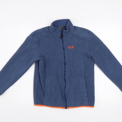 Jack Wolfskin Boys Blue Fleece Full Zip Jacket 16 Years Outdoor Hiking