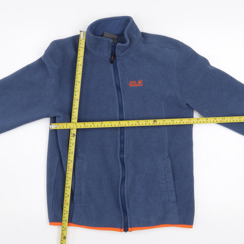 Jack Wolfskin Boys Blue Fleece Full Zip Jacket 16 Years Outdoor Hiking