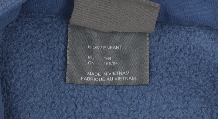 Jack Wolfskin Boys Blue Fleece Full Zip Jacket 16 Years Outdoor Hiking