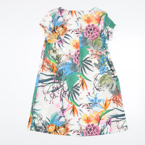 SUITEBLANCO Women's Multicoloured Size 12 Floral Shift Dress