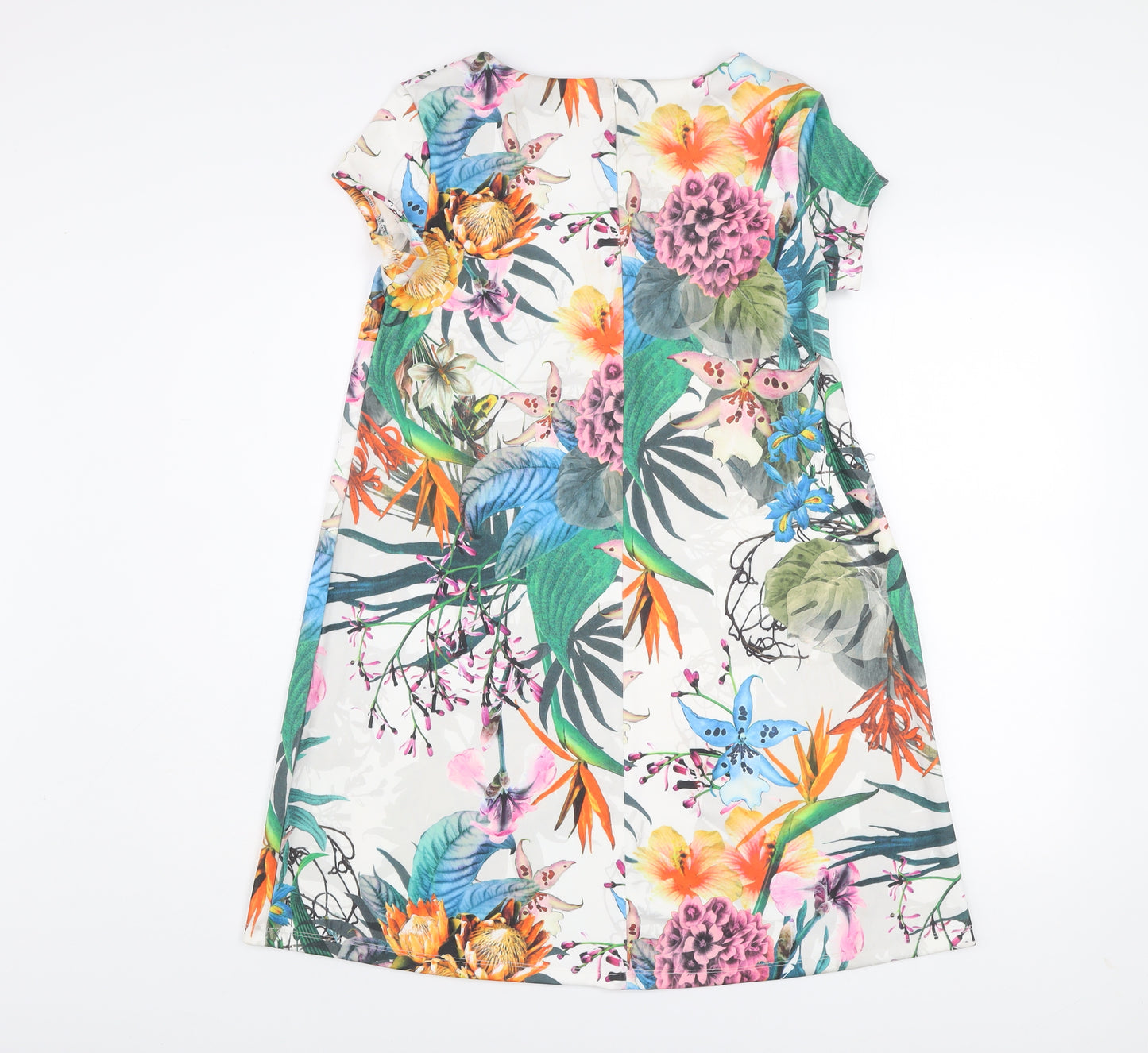 SUITEBLANCO Women's Multicoloured Size 12 Floral Shift Dress