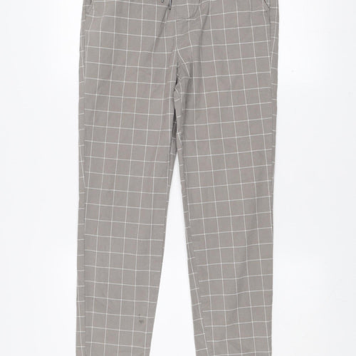 Denim Co Boys Grey Check Slim Fit Jogger Trousers 13-14 Years