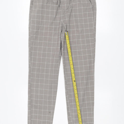 Denim Co Boys Grey Check Slim Fit Jogger Trousers 13-14 Years