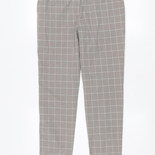 Denim Co Boys Grey Check Slim Fit Jogger Trousers 13-14 Years