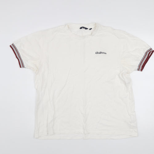 Ben Sherman Men's White XL Short Sleeve Cotton Crew Neck T-Shirt