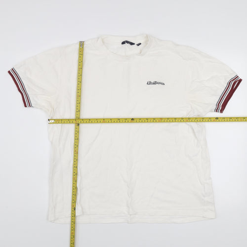 Ben Sherman Men's White XL Short Sleeve Cotton Crew Neck T-Shirt