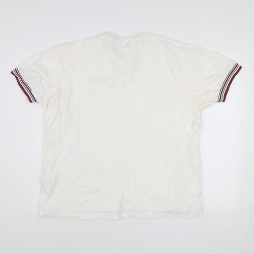 Ben Sherman Men's White XL Short Sleeve Cotton Crew Neck T-Shirt