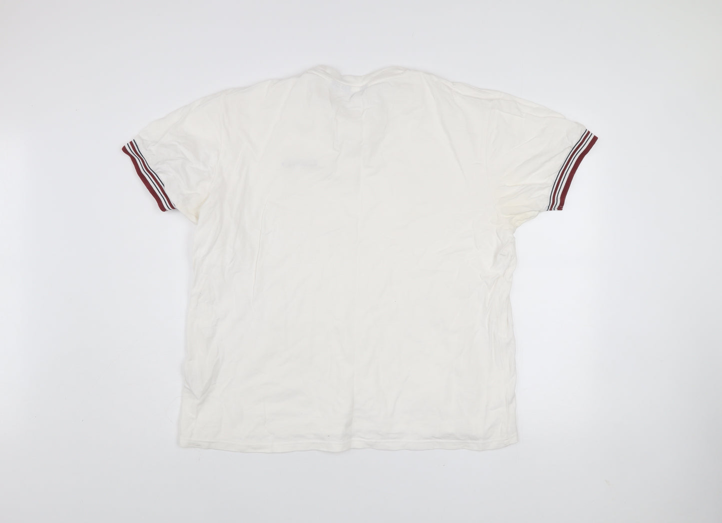Ben Sherman Men's White XL Short Sleeve Cotton Crew Neck T-Shirt