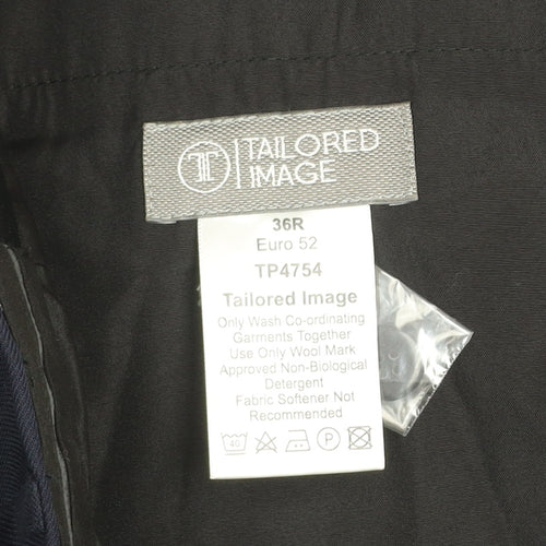 Tailored Image Men's Navy Blue 36R Pleated Chino Shorts Wool Blend