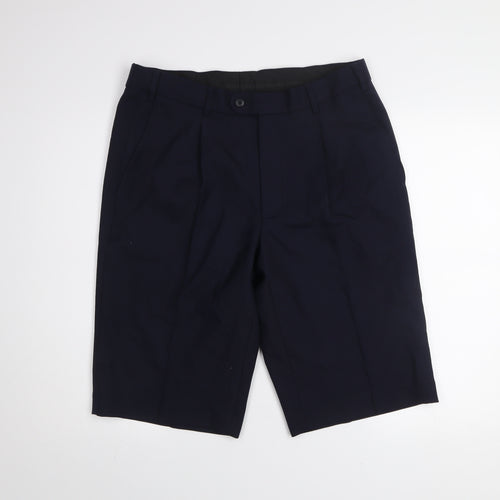Tailored Image Men's Blue 36 Regular Pleated Chino Shorts