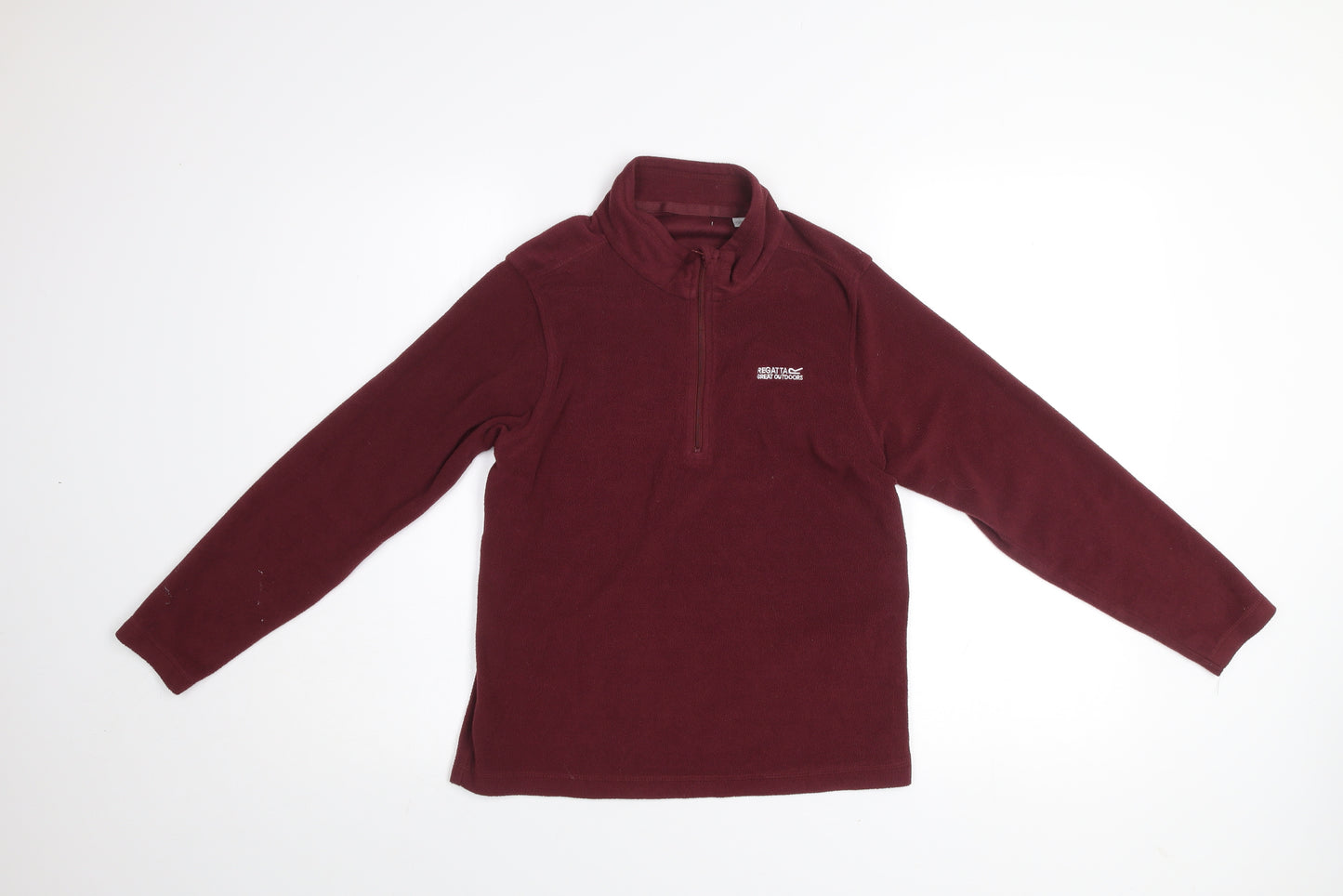 Regatta Girls Red Fleece Quarter Zip Pullover Sweatshirt 11-12 Years