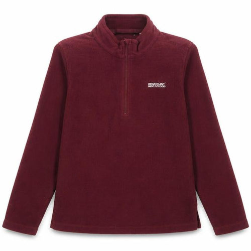 Regatta Girls Red Fleece Quarter Zip Pullover Sweatshirt 11-12 Years