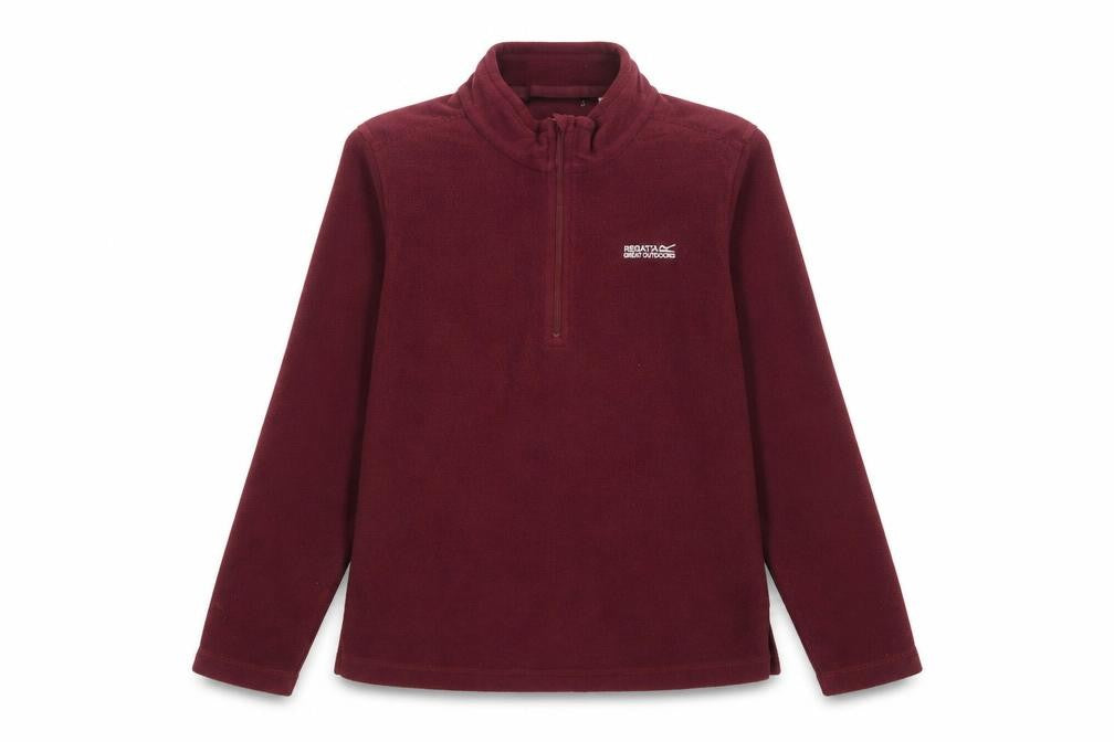 Regatta Girls Red Fleece Quarter Zip Pullover Sweatshirt 11-12 Years