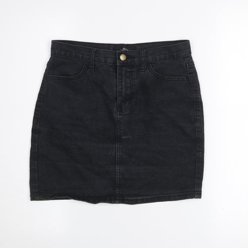 Forever 21 Women's Black Denim Short Pencil Skirt Size S