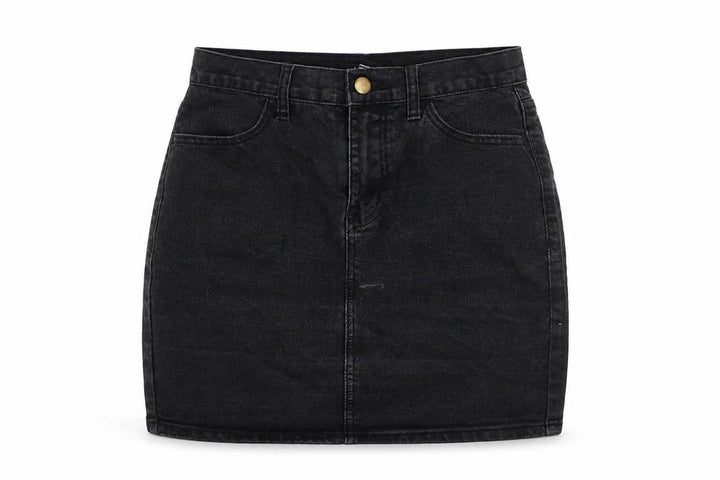 Forever 21 Women's Black Denim Short Pencil Skirt Size S