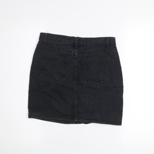 Forever 21 Women's Black Denim Short Pencil Skirt Size S
