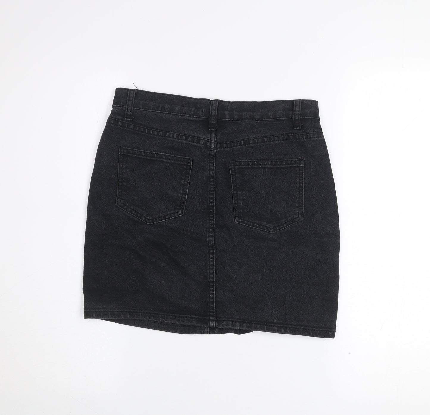 Forever 21 Women's Black Denim Short Pencil Skirt Size S