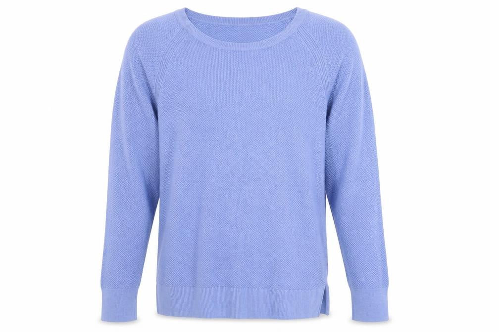 Front view of Gap Men's Blue Cotton Blend Crew Neck jumper, size S
