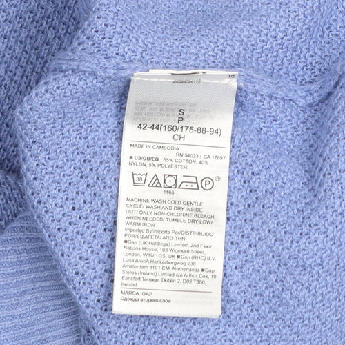 GAP Men's Blue Cotton Blend Crew Neck Pullover Jumper Size S