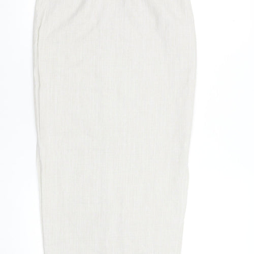 PrettyLittleThing Women's Beige Size 6 Pencil Midi Skirt