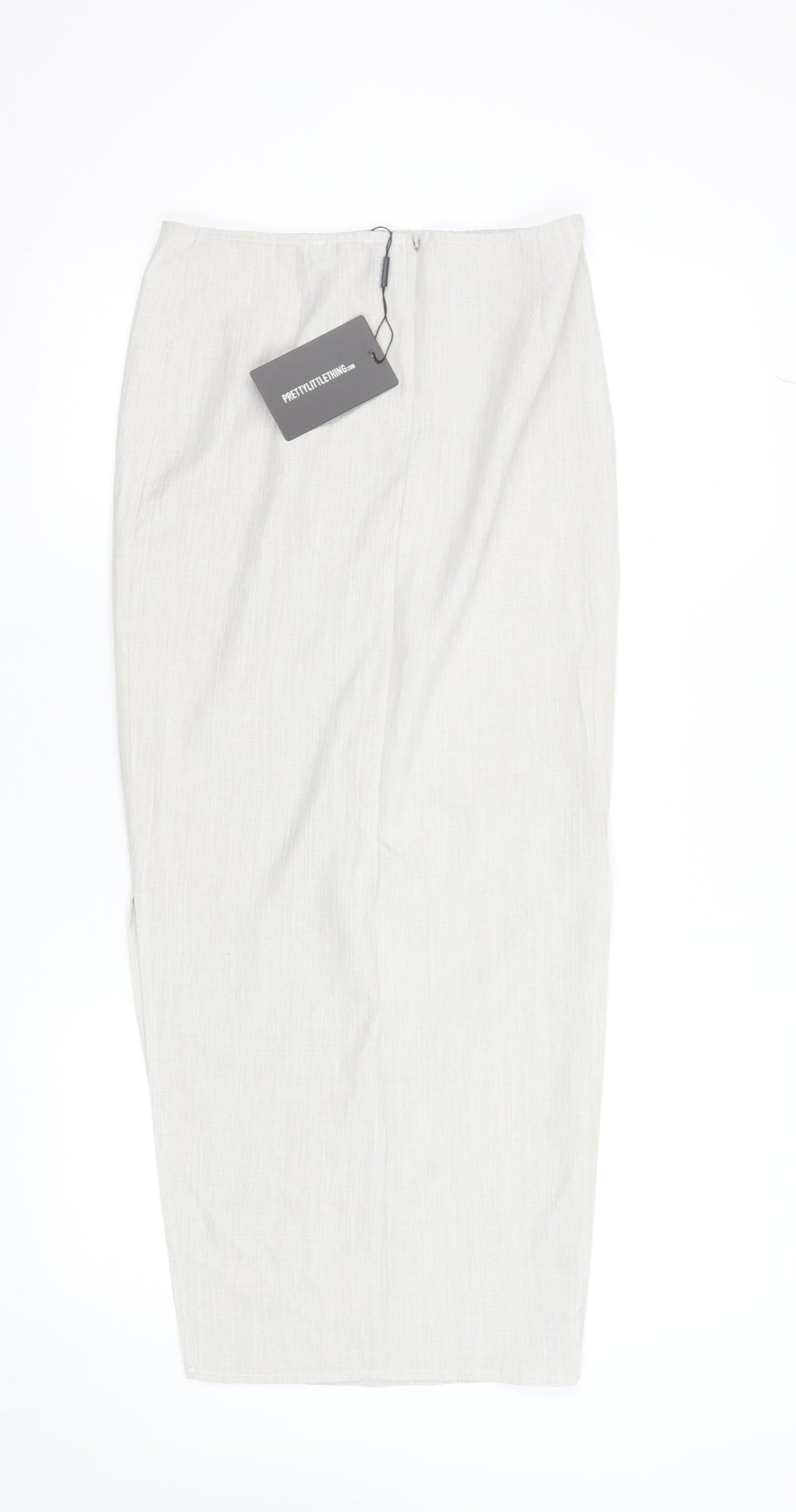PrettyLittleThing Women's Beige Size 6 Pencil Midi Skirt