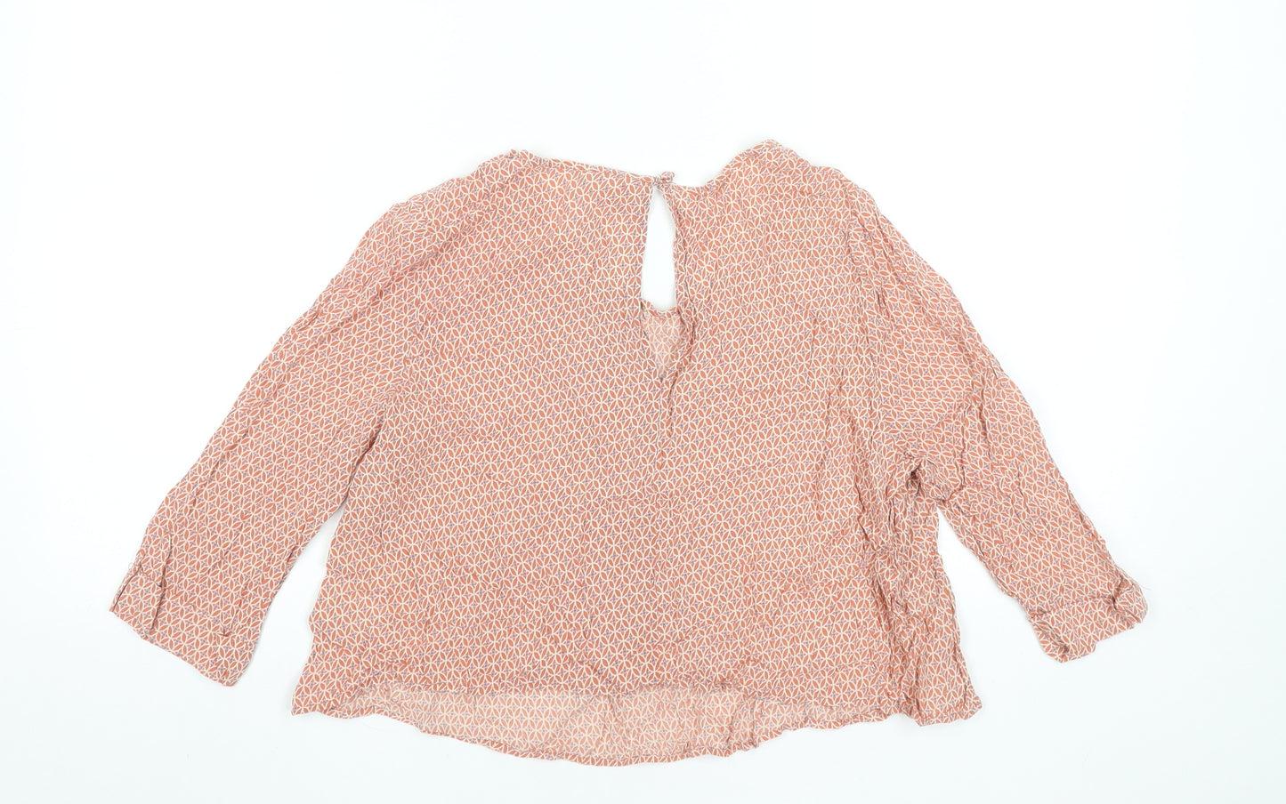 Pins and Needles Women's Orange Bohemian Rayon Blouse Size S