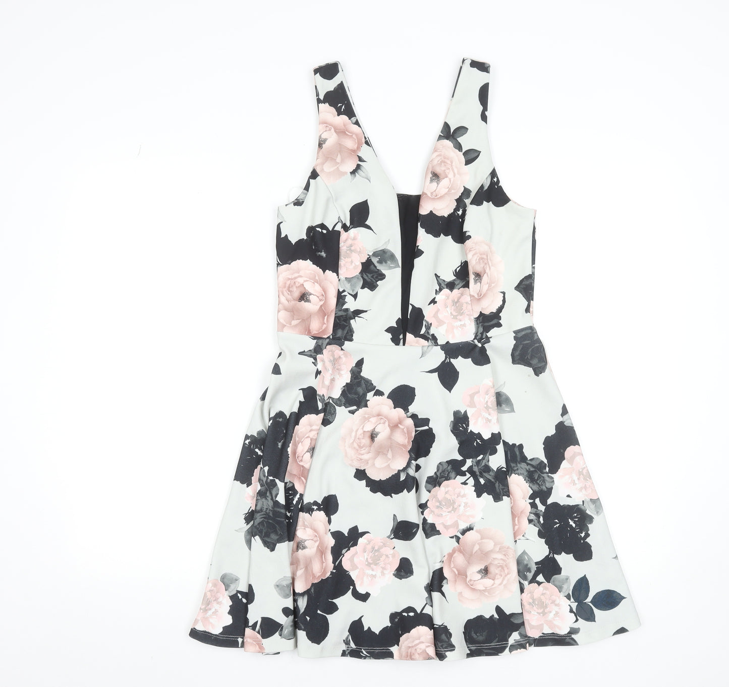 New Look Women’s Multicoloured Floral Fit & Flare Dress Size 12