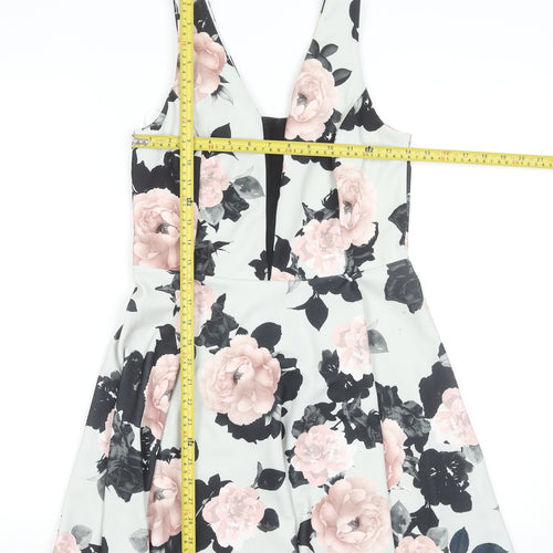 New Look Women’s Multicoloured Floral Fit & Flare Dress Size 12