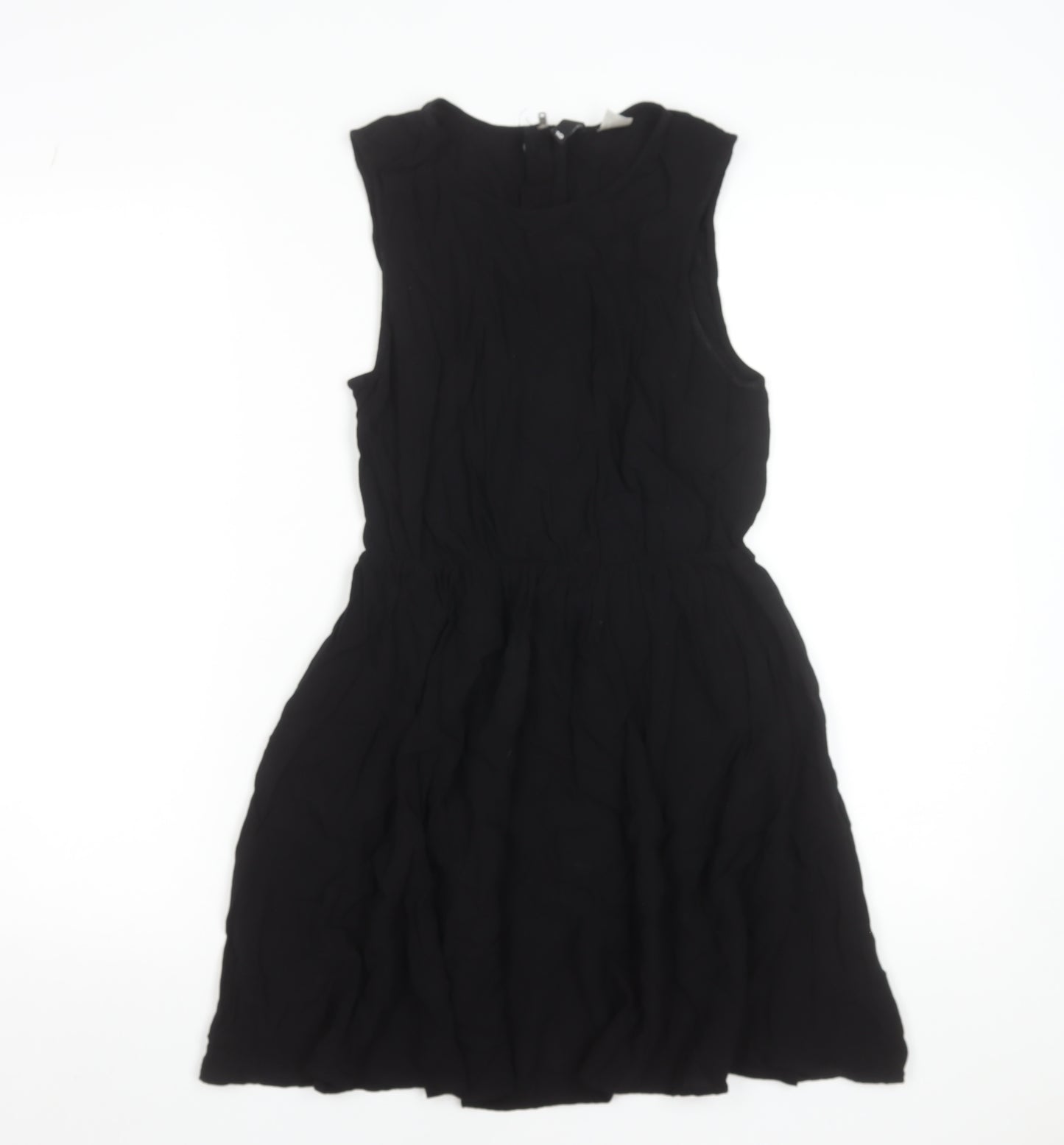 H&M Women’s Black A-Line Sleeveless Knee Length Dress Size 8