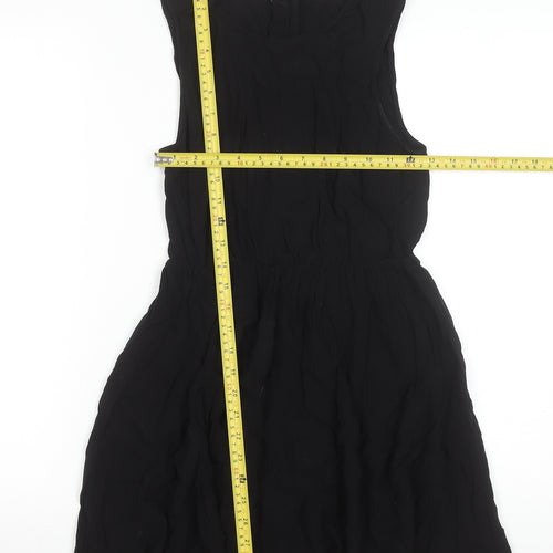 H&M Women’s Black A-Line Sleeveless Knee Length Dress Size 8
