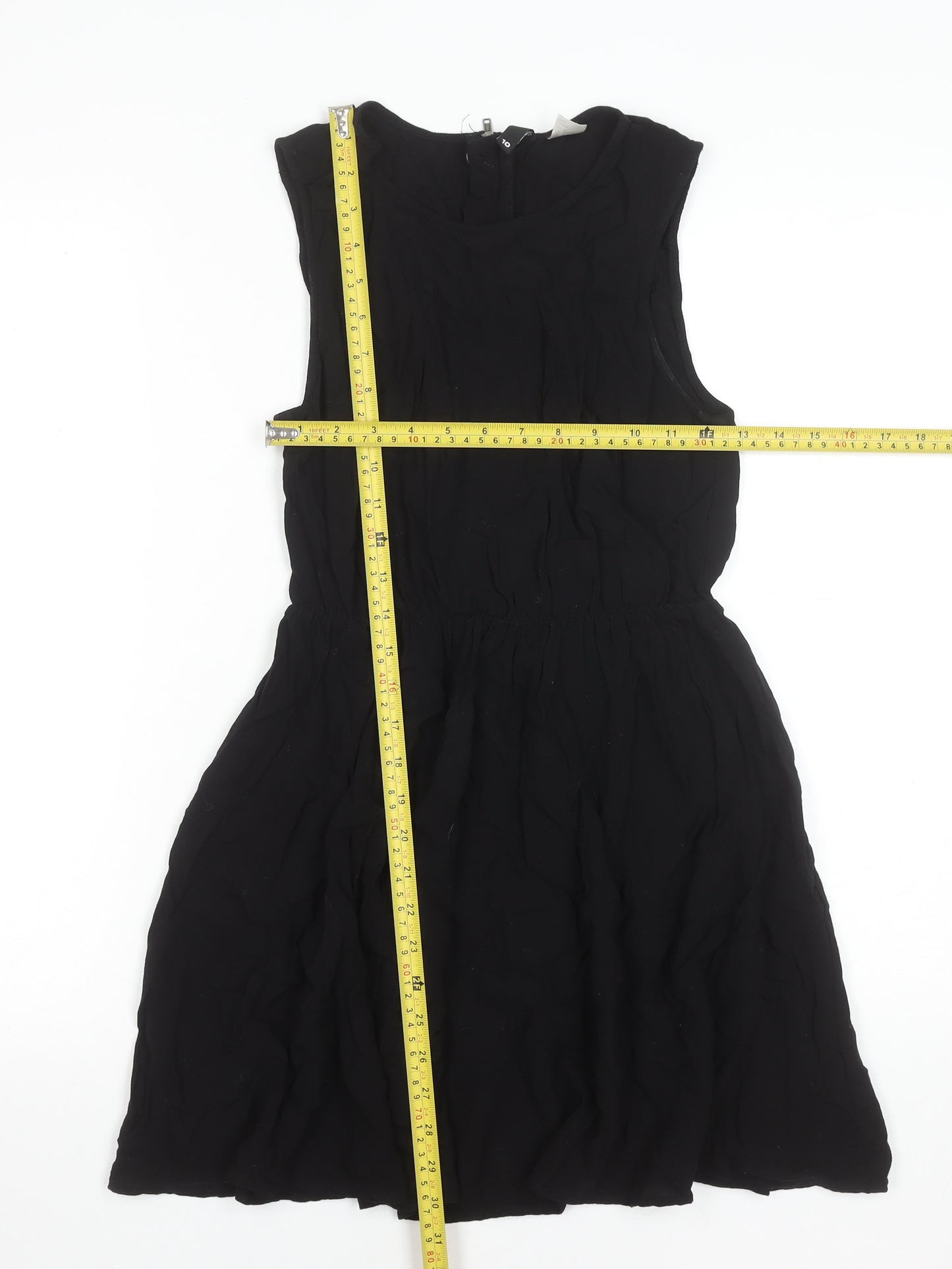 H&M Women’s Black A-Line Sleeveless Knee Length Dress Size 8