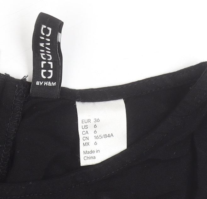 H&M Women’s Black A-Line Sleeveless Knee Length Dress Size 8