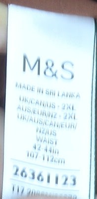 Marks and Spencer Men's Brown Chino Shorts 2XL Elastic Waist Cotton