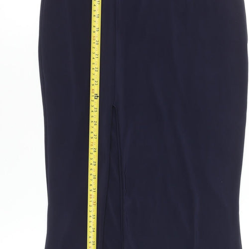 Missguided Women's Navy Blue Off Shoulder Mermaid Maxi Dress Size 10