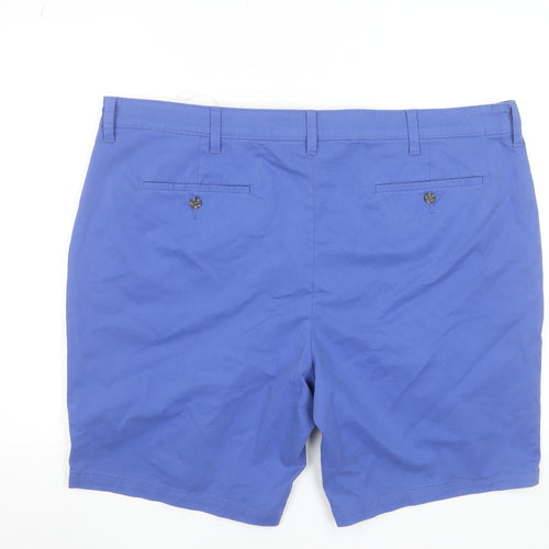 Marks and Spencer Men's Blue Chino Shorts 44 Regular Cotton Stretch