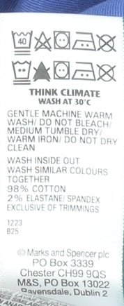 Marks and Spencer Men's Blue Chino Shorts 44 Regular Cotton Stretch