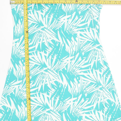Kaleidoscope Women Green Tropical Print Sleeveless Slip Dress UK 12