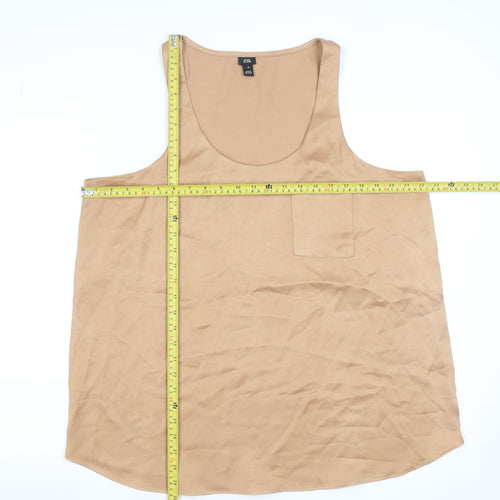 River Island Women’s Beige Polyester Sleeveless Tank Top UK 16