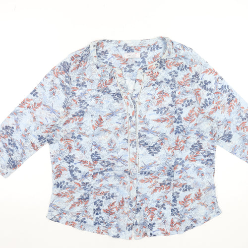 Marks and Spencer Women’s Multicoloured Floral Blouse UK 18 3/4 Sleeve Tunic