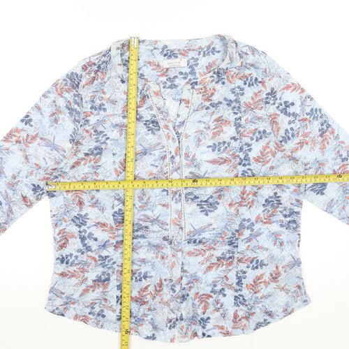 Marks and Spencer Women’s Multicoloured Floral Blouse UK 18 3/4 Sleeve Tunic