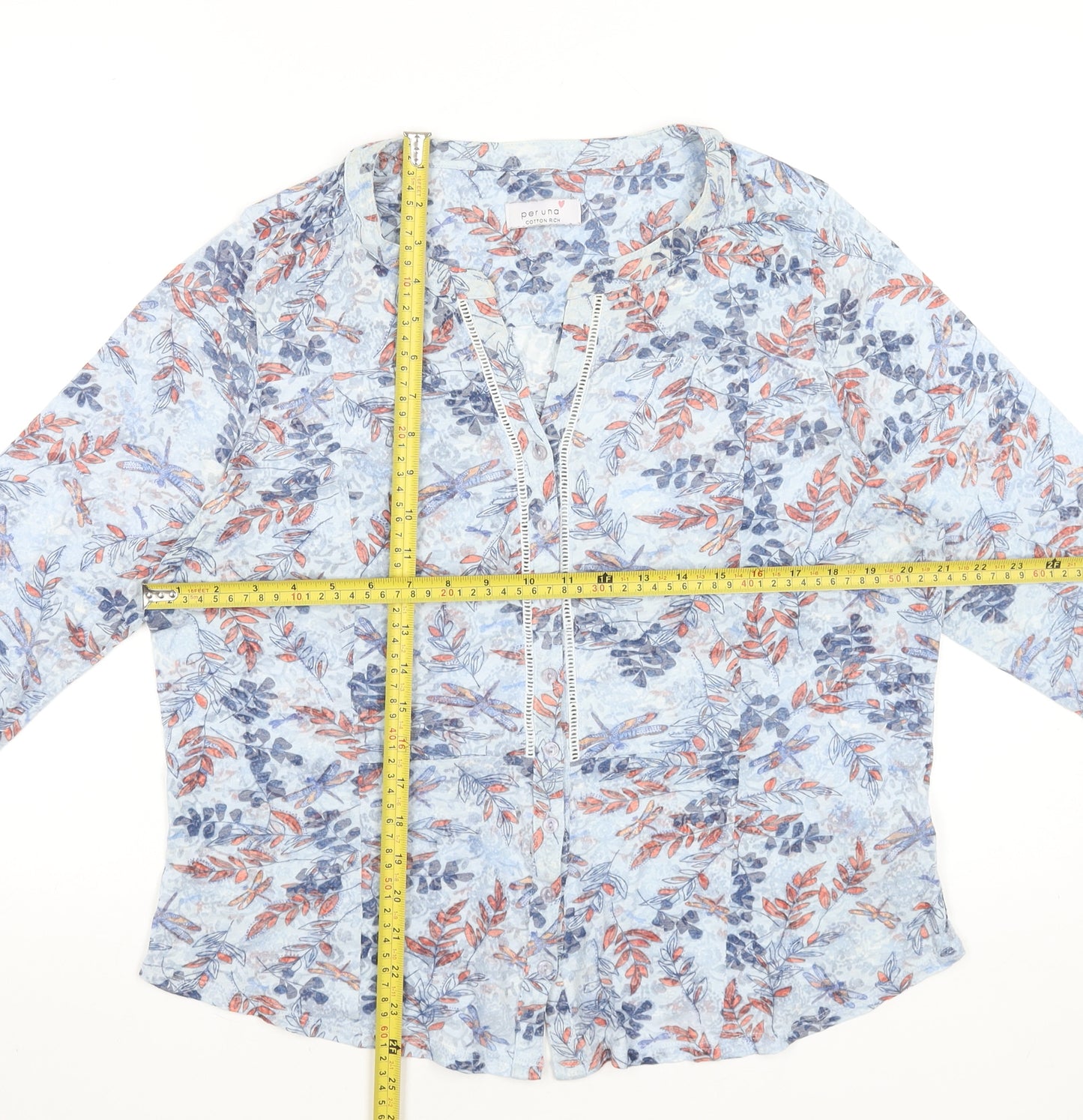 Marks and Spencer Women’s Multicoloured Floral Blouse UK 18 3/4 Sleeve Tunic
